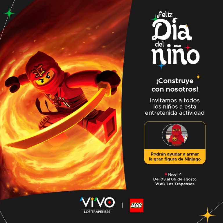 Celebra el Día del Niño en VIVO Los Trapenses y únete al emocionante desafío de armar a NINJAGO de LEGO a tamaño real!