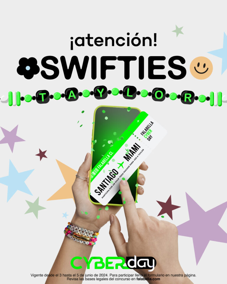 En este Cyber compra en la App de Falabella y participa por entradas dobles para el concierto Swiftie en Miami