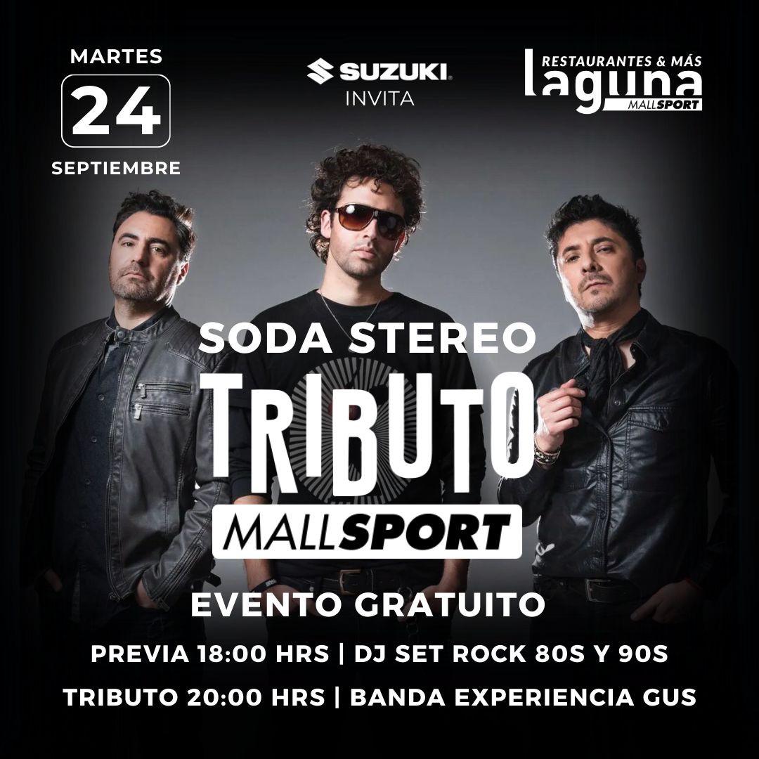 Banda chilena realizará tributo a Soda Stereo en Mall Sport conmemorando los 27 años de su último recital