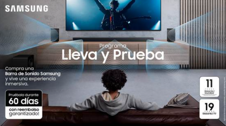 Samsung lanza el programa ‘Lleva y Prueba’ para barras de sonido y garantiza 60 días de experiencia inmersiva en casa