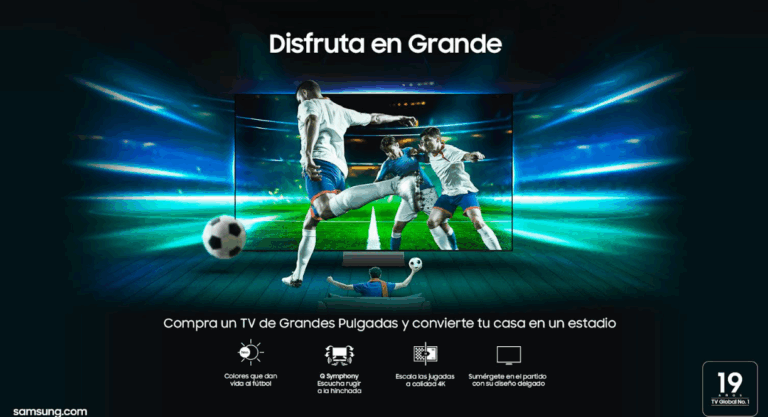 Samsung lleva la experiencia del estadio al living con sus pantallas de gran formato