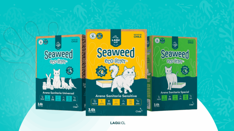 Arenas y sustratos sanitarios para mascotas LAQU & Co. presenta renovado look: No es una caja de cereales: es la nueva caja de arena sanitaria para tu gato