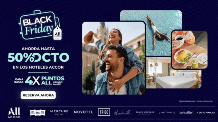 Accor presenta su Black Friday con beneficios exclusivos y hasta 50% OFF en estadías