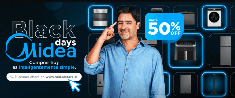 Black days Midea Chile: hasta 50% de descuento en toda la web mideastore.cl