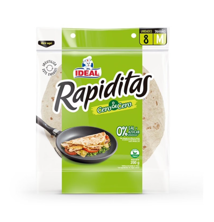 Rapiditas Cero Cero, las primeras tortillas del mercado sin sal ni azúcar añadida