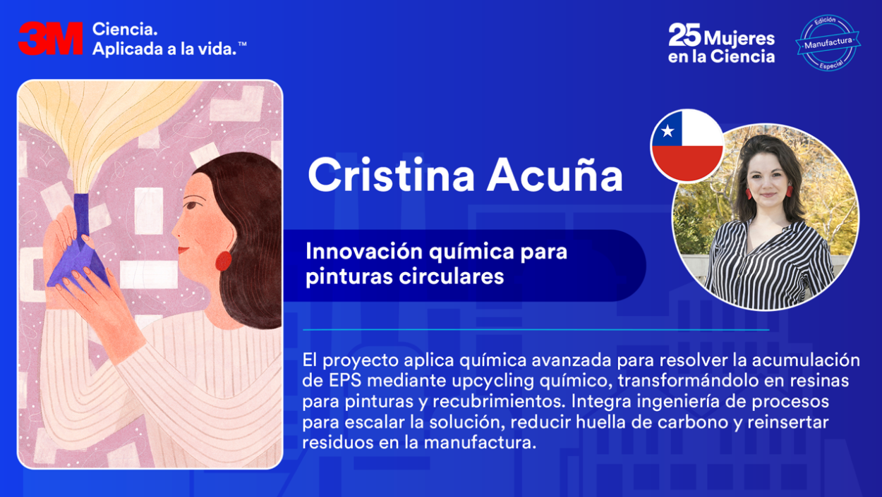 Cofundadora de la startup chilena Idea-Tec es reconocida como una de las “25 Mujeres en la Ciencia Latinoamérica 2026” por 3M
