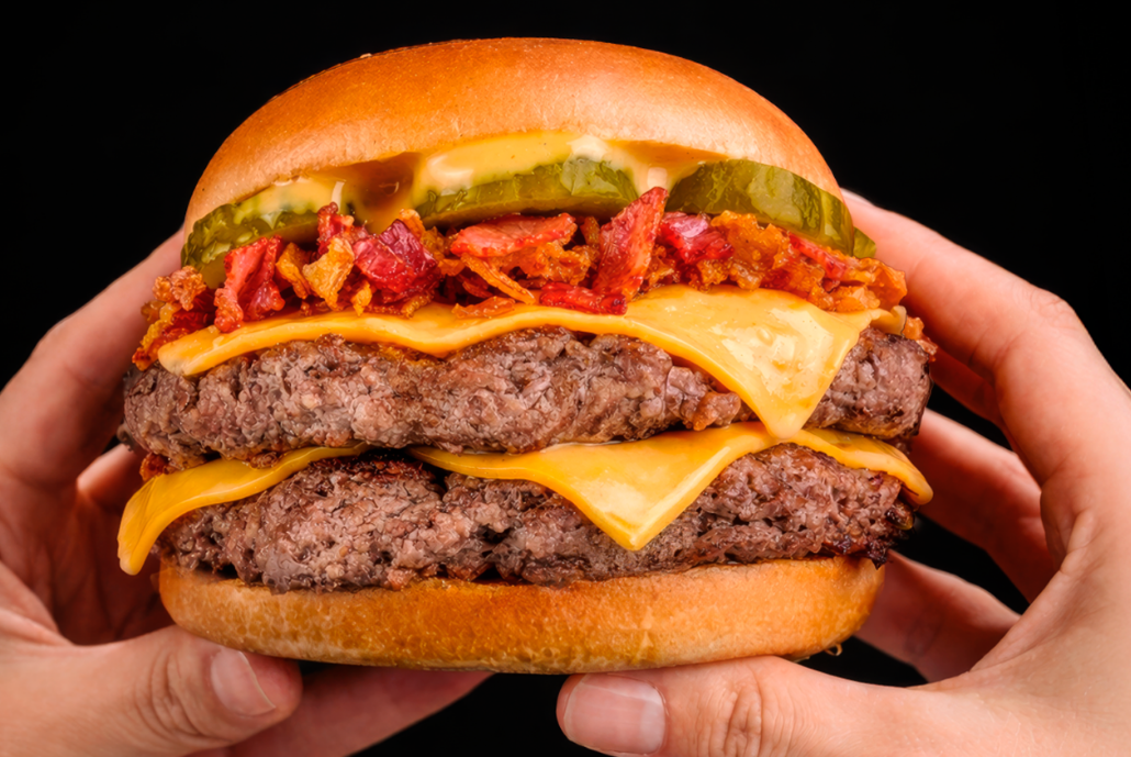 La nueva apuesta de Juan Maestro con tocino y cebolla crujiente: “Smashter Burger Crispy Bacon”
