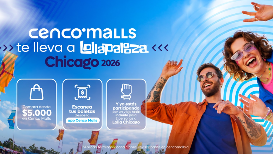 Cenco Malls refuerza su propuesta en experiencias y lleva a sus clientes a Lollapalooza Chicago 2026
